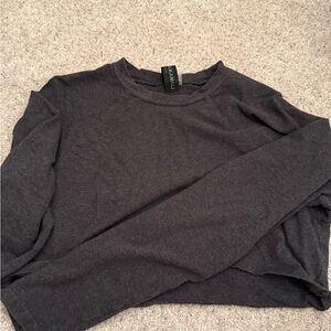 Norma Kamali Charcoal Crop Top